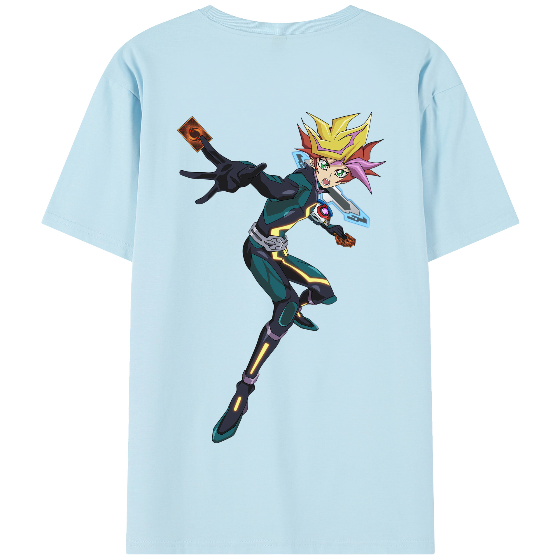 （画像用） 遊☆戯☆王 Yu-Gi-Oh! 綿100％半袖Tシャツ（背面プリント）
